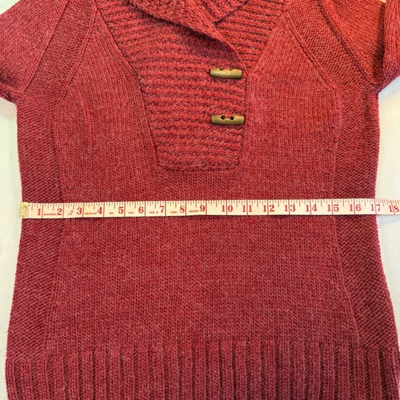 Guide Series, Gander Mountain Red Wool Alpaca Blend Sweater w/Shawl Collar Sz M - Picture 6 of 12